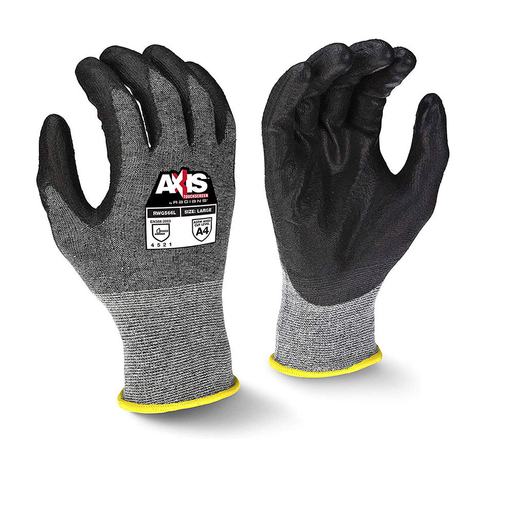 Radians RWG566XL Axis Touchscreen Cut Protection Level 5 Work Glove, XL - Mactool Shop