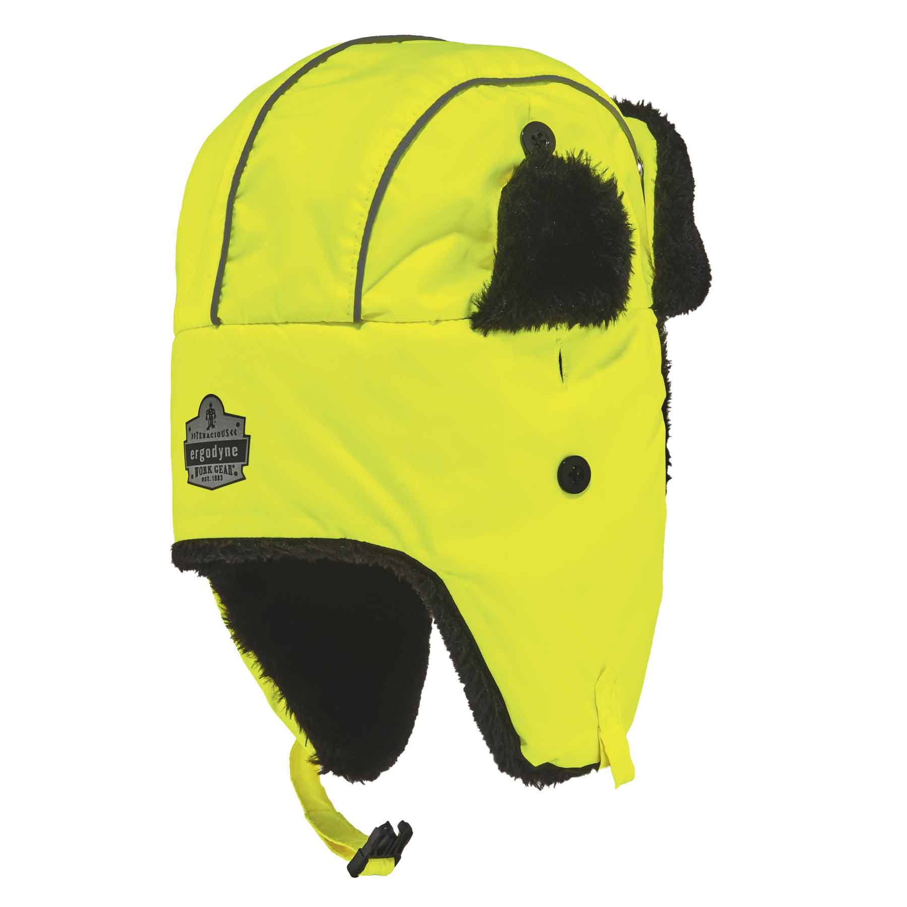 Ergodyne 16855 N-Ferno 6802 Classic Trapper Hat, Large/XL, Lime - Mactool Shop