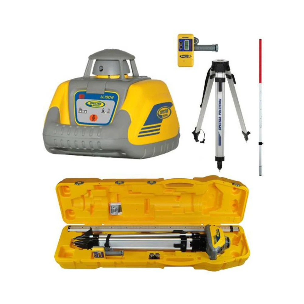 Spectra LL100N-5 Laser Level with Tripod, HR320 Receiver w/ C59 Rod Clamp - Mactool Shop