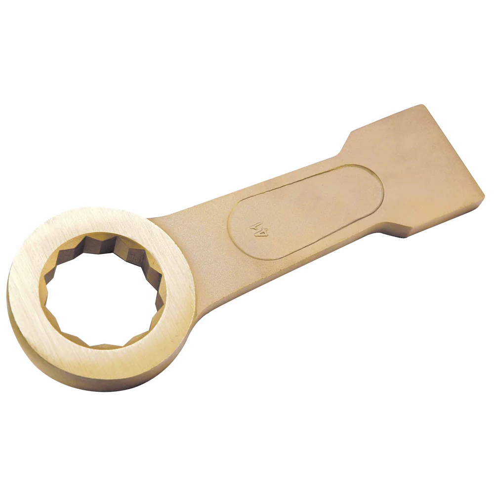 CS Unitec Ex201B-95A Aluminum Bronze Non-Sparking, Low-Magnetism, Corrosion Resistant Striking Box Wrench, 12-Point 95 mm - Mactool Shop