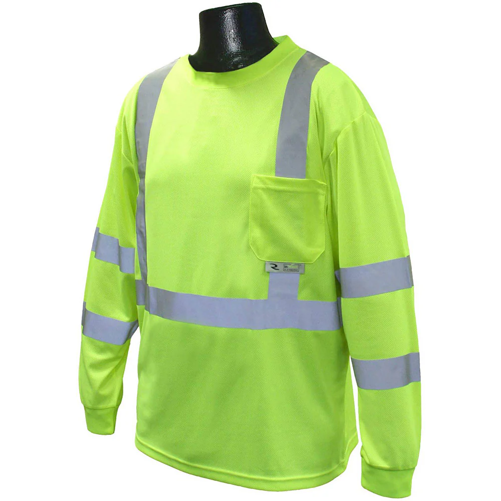 Radians ST21-3PGS-XL XL Class 3 Long Sleeve Shirt w/Moisture Wicking Green - Mactool Shop