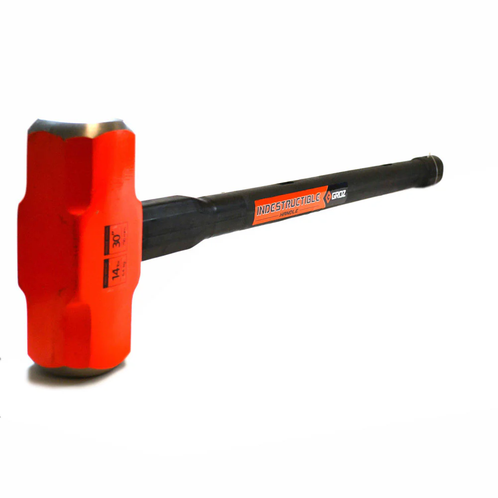 Groz 34516 Indestructible Handle Sledge Hammer, 14Lb, 30