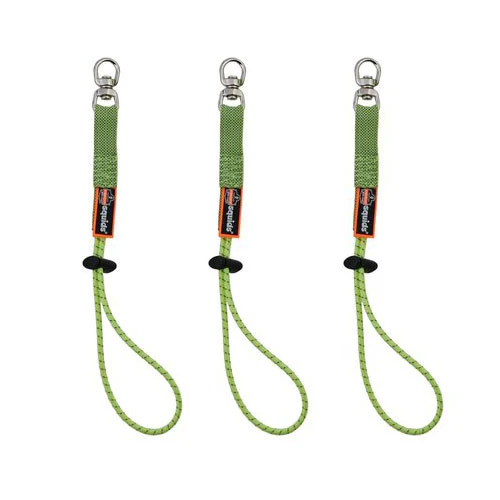 Ergodyne 19765-BULK Squids 3713 Elastic Loop Tool Tails Swivel - 10lbs 60-Pack, Lime - Mactool Shop
