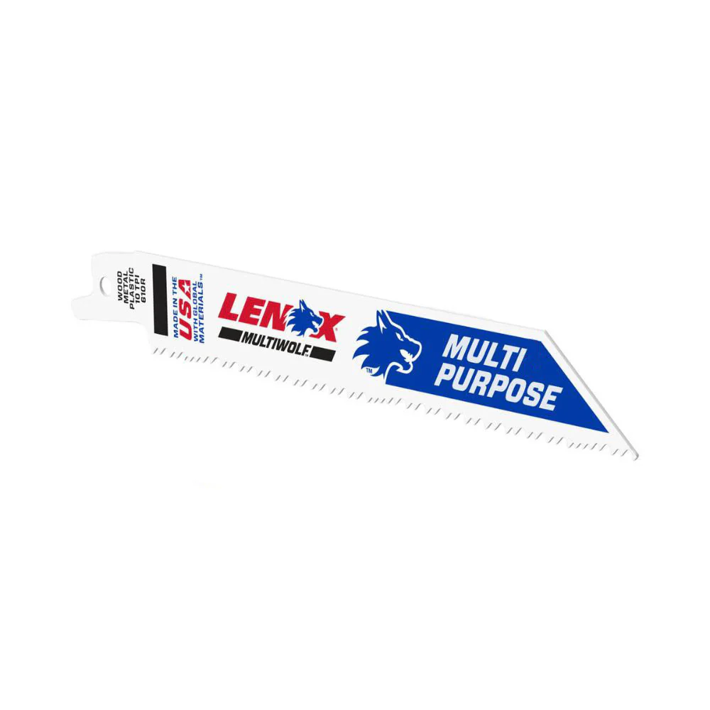 Lenox 20561S610R MULTIWOLF 6 in. 10 TPI WAVE EDGE Reciprocating Saw Blade - Mactool Shop