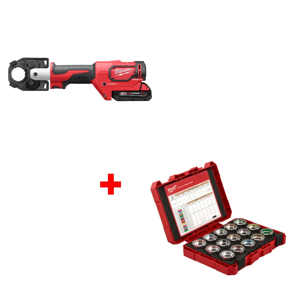 Milwaukee 2679-22 M18 600 MCM Crimper w/ FREE 49-16-KITC #8 - 600 MCM Die Kit - Mactool Shop