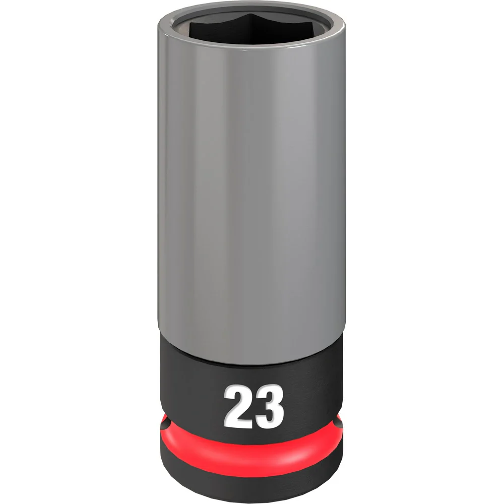 Milwaukee 49-66-7808 SHOCKWAVE Impact Duty 1/2 Drive 23MM Metric Lug Nut Wheel Socket - Mactool Shop