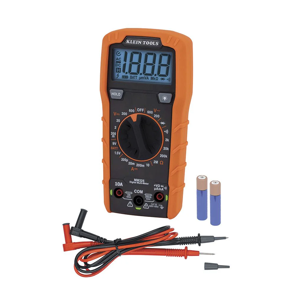 Klein MM325 Digital Multimeter, Manual-Ranging, 600V - Mactool Shop