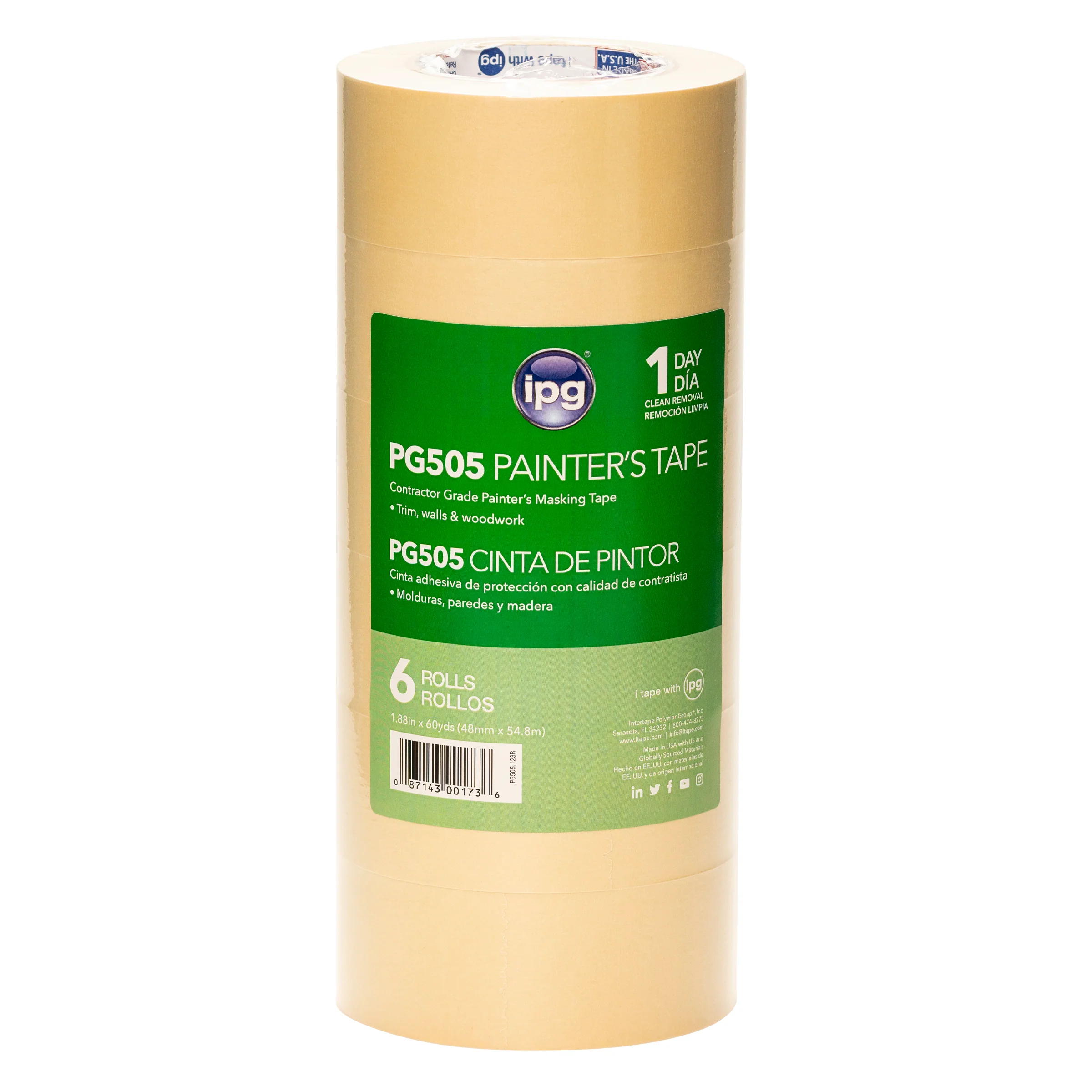 Intertape PG505.123R PG505 Utility Paper Masking Tape - Natural 48MM X 54.8M IP-IP 24 - Mactool Shop