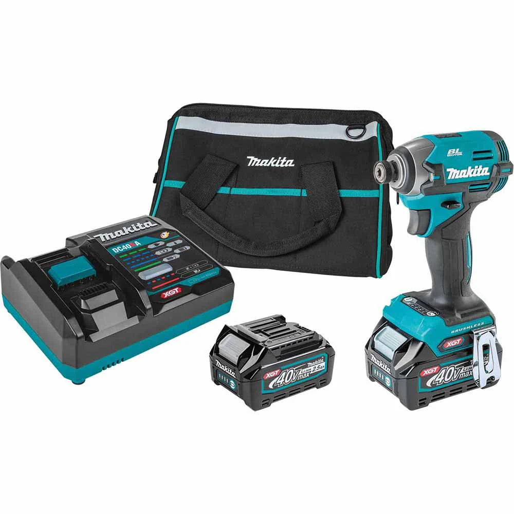 Makita GDT02D 40V max XGT Brushless Cordless 4-Speed Impact Driver Kit (2.5Ah) - Mactool Shop