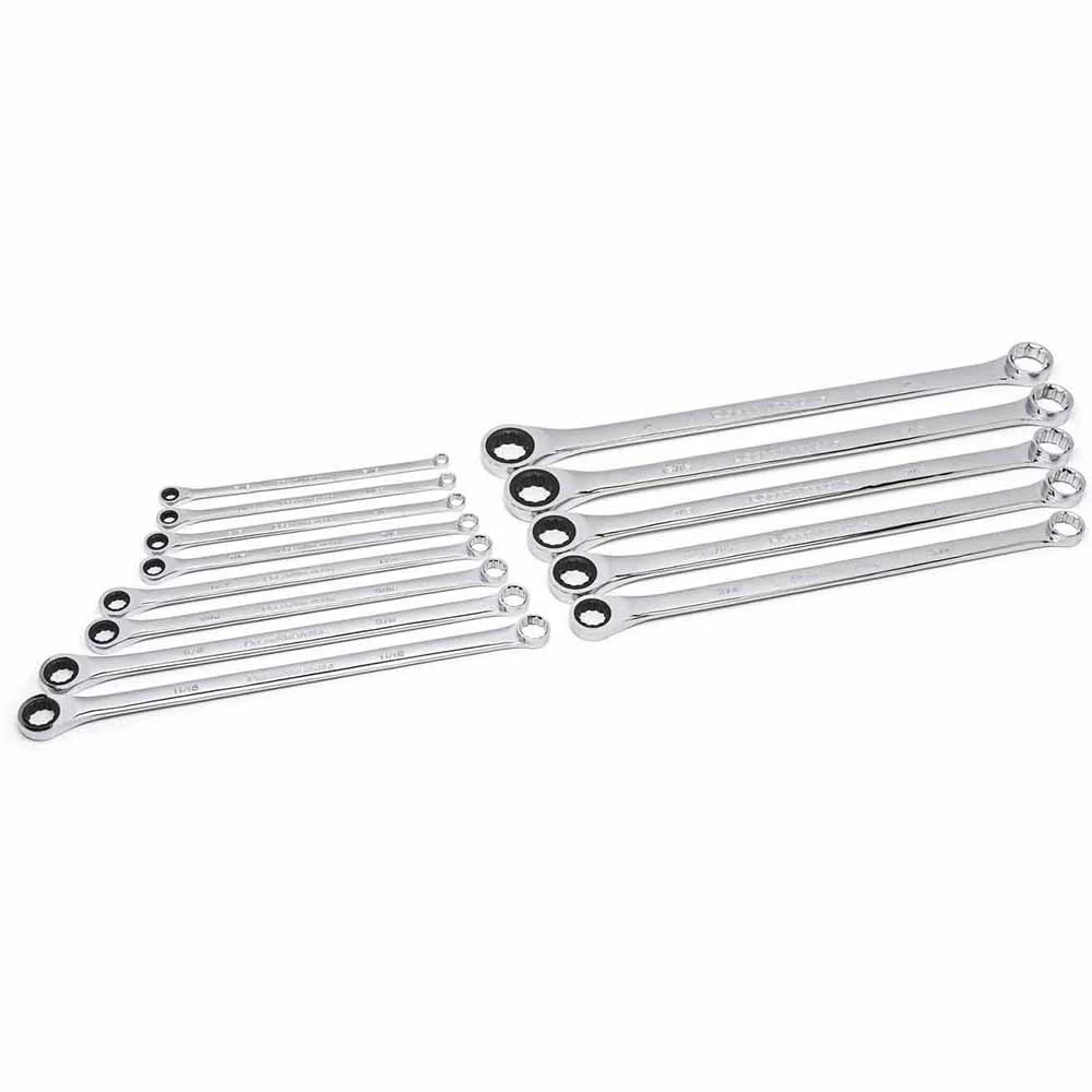 GearWrench 85999 13 Pc. 72-Tooth 12 Point XL GearBox Double Box Ratcheting SAE Wrench Set - Mactool Shop