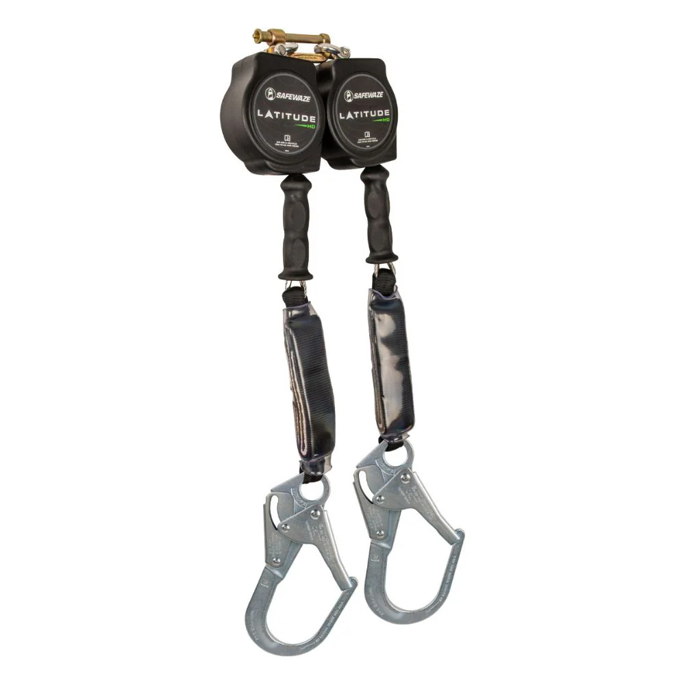 Safewaze SW8008-10-RBH-DL Latitude HD 10' Dual Cable SRL: SW-9012 BWB, Rebar Hooks - Mactool Shop