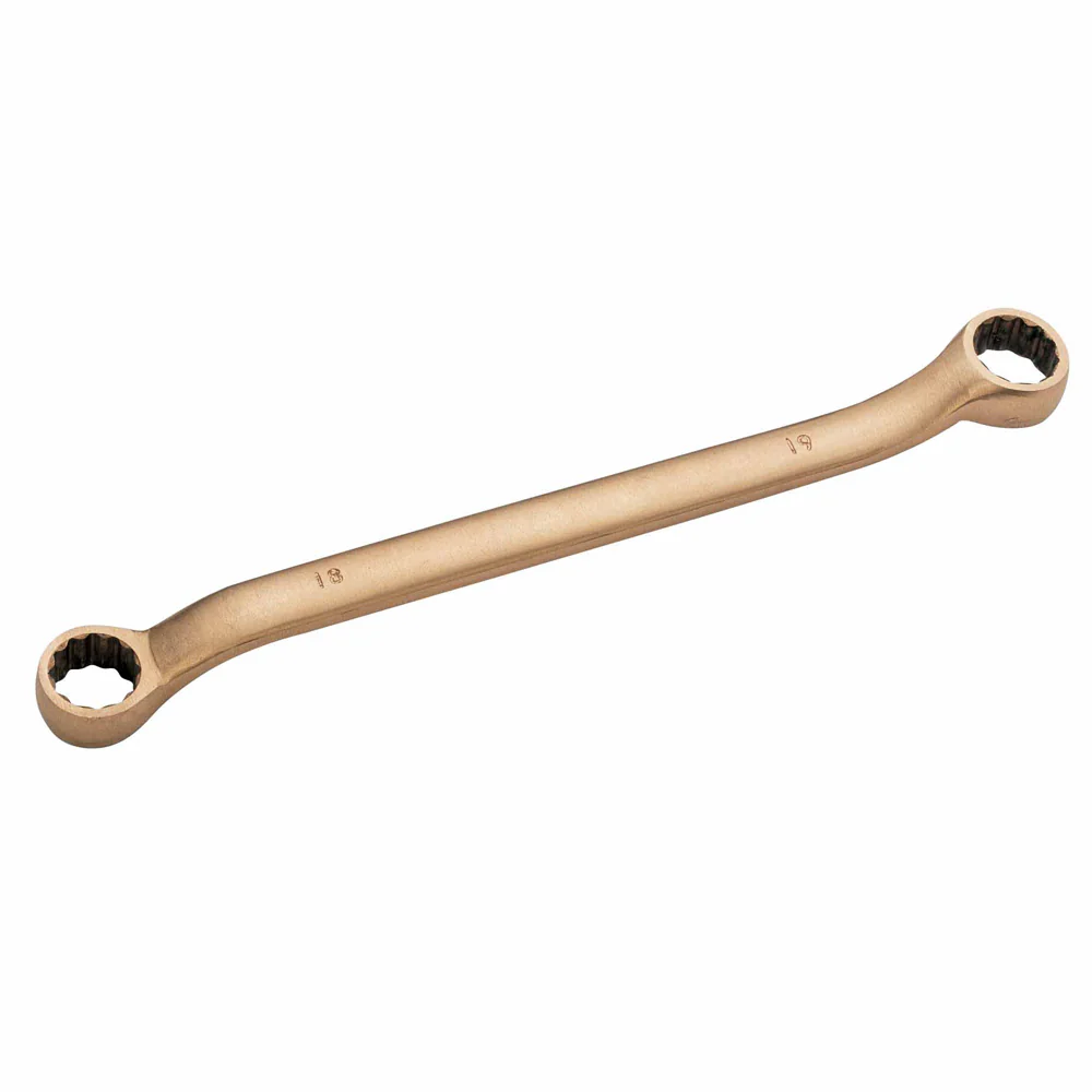 CS Unitec Ex202F-200UA Aluminum Bronze Non-Sparking, Low-Magnetism, Corrosion Resistant 12 Point Offset Double Box End Wrench 1-13/16