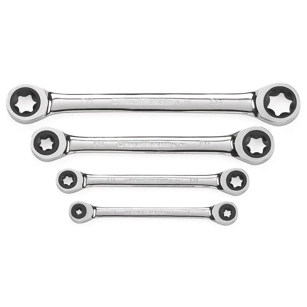 GearWrench 9224D 4 Pc. Double Box Ratcheting E-Torx Wrench Set - Mactool Shop