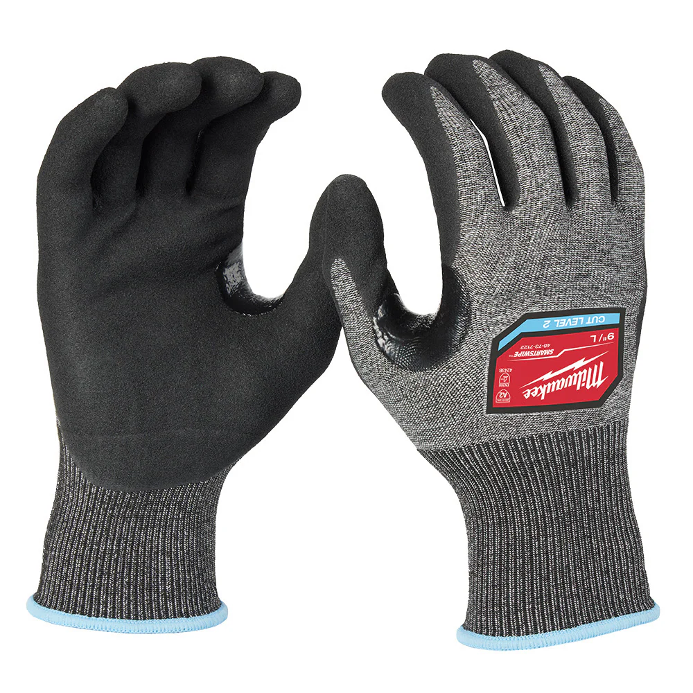 Milwaukee 48-73-7122E Cut Level 2 High-Dexterity Nitrile Dipped Gloves - L (Pack of 144) - Mactool Shop