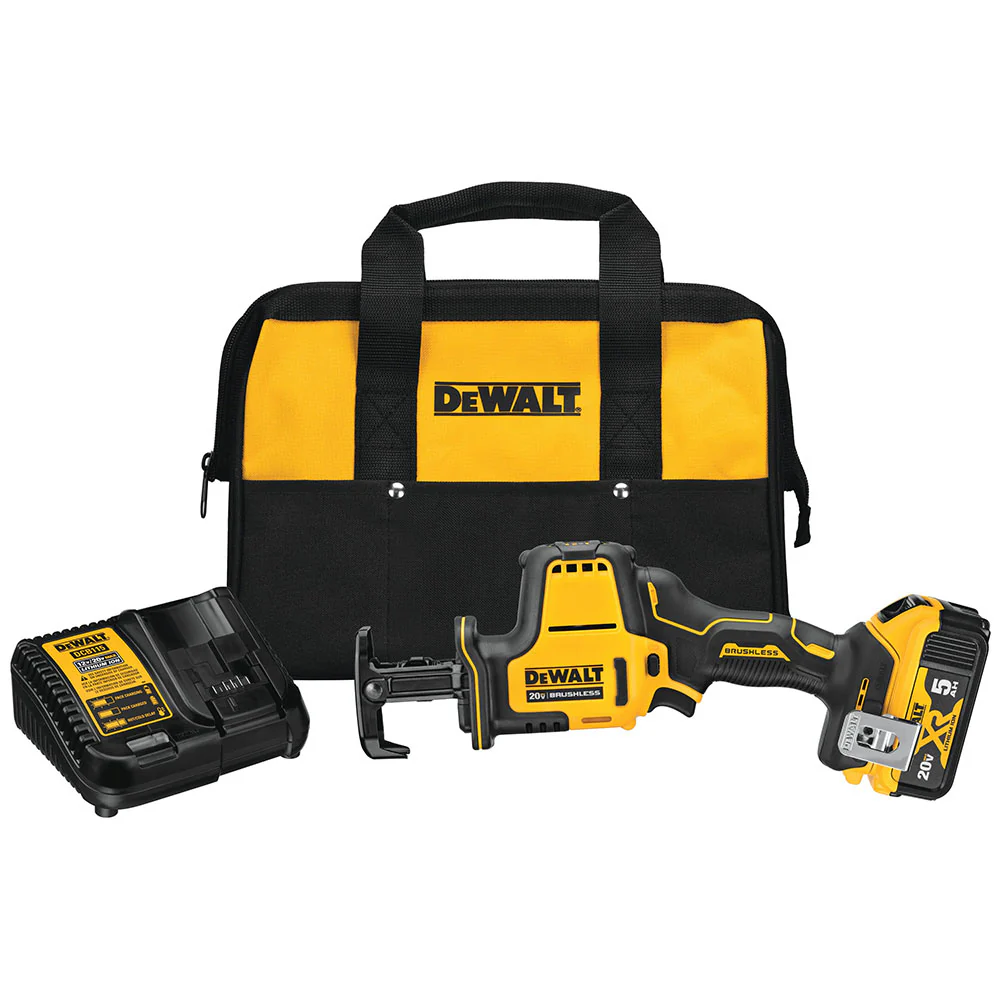 DeWalt DCS369P1 ATOMIC 20V MAX Cordless One-Handed Reciprocating Saw Kit - Mactool Shop