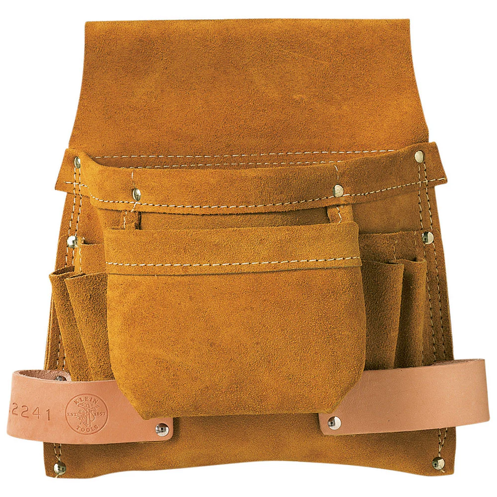 Klein 42241 Tool Pouch, 6-Pockets for Nails, Screws and Tools - Mactool Shop