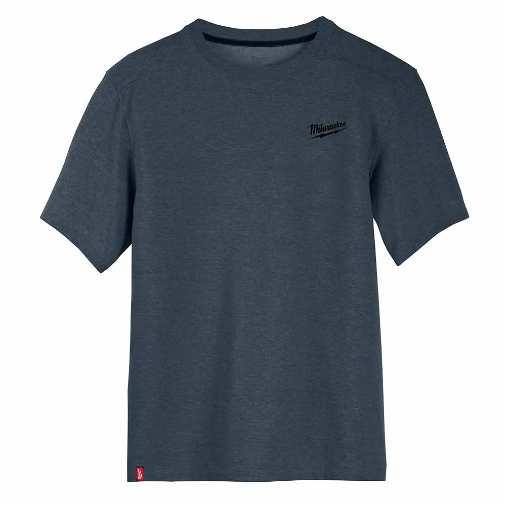 Milwaukee 603BL Hybrid Work Tee - Short Sleeve - Blue - Mactool Shop