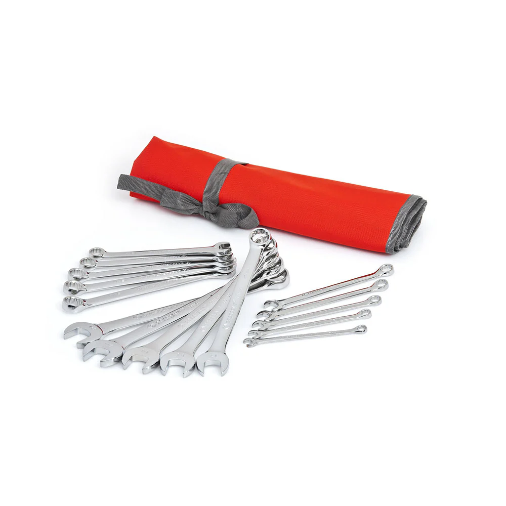 Crescent CCWS5 15 Pc. 12 Point Metric Combination Wrench Set with Tool Roll - Mactool Shop