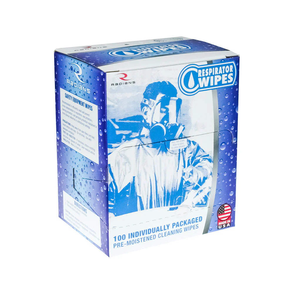 Radians RW-100 Individually Wrapped Respirator Wipes, 100 Pack - Mactool Shop