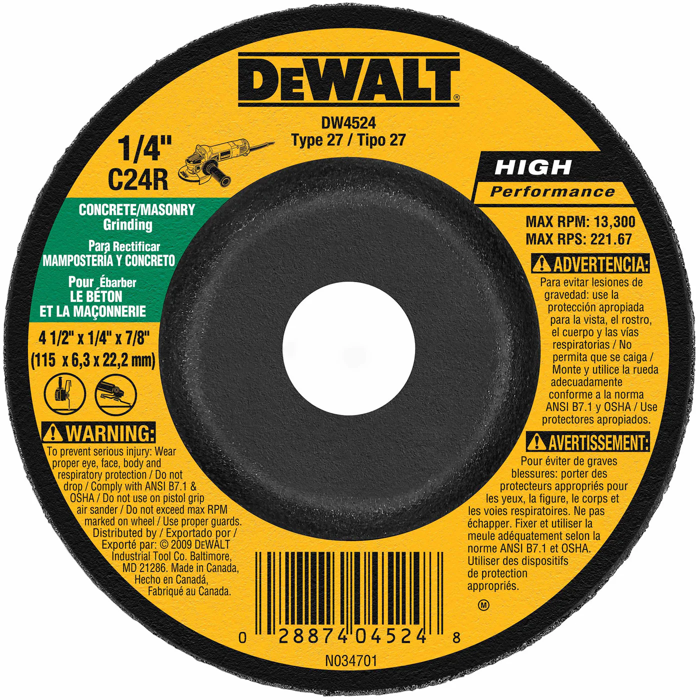 DeWalt DW4524 4-1/2