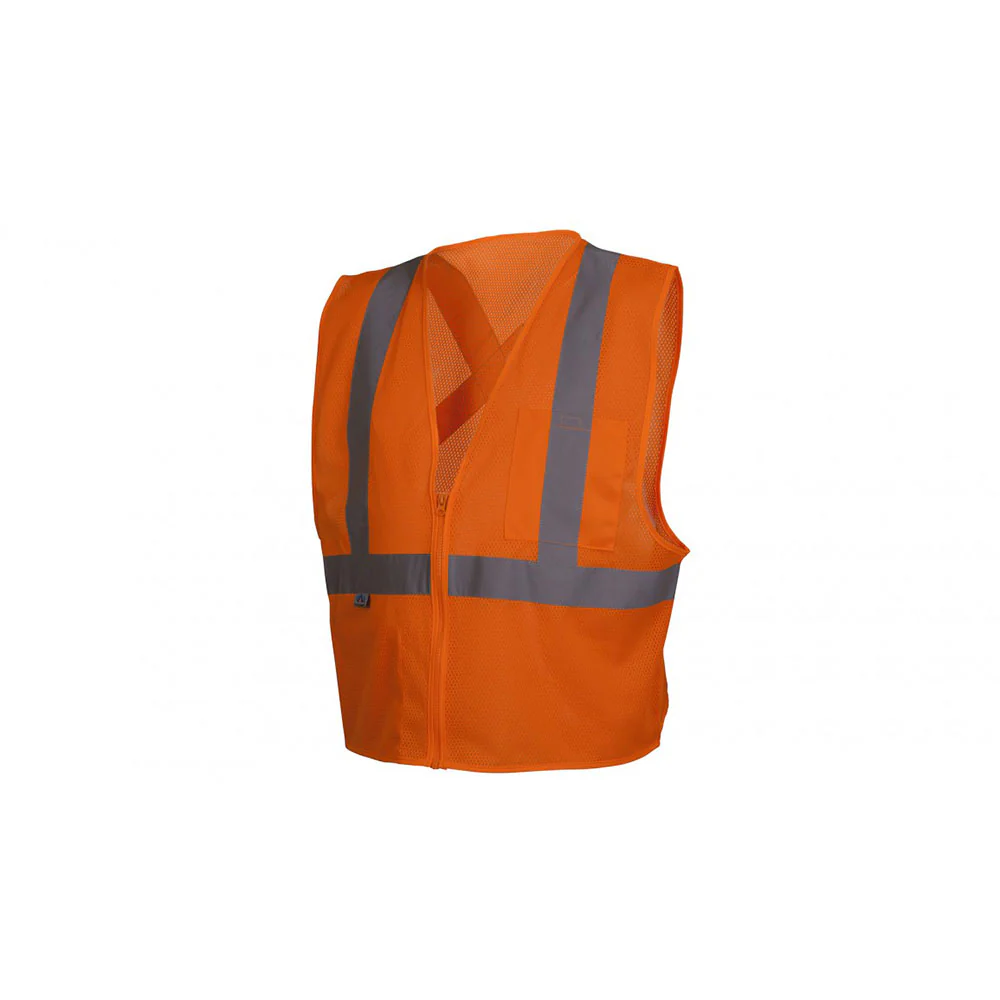 Pyramex RCZ2120L Hi-Vis Orange Vest with Reflective Tape, Large - Mactool Shop