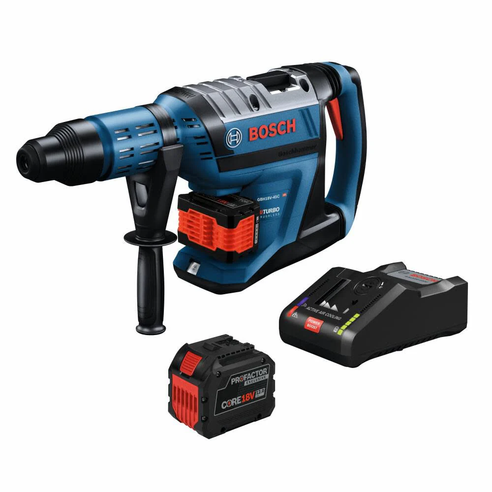 Bosch GBH18V-45CK27 18V PROFACTOR 1-7/8 SDS-max Rotary Hammer w/ (2) 12.0 Ah CORE Exclusive Batteries - Mactool Shop