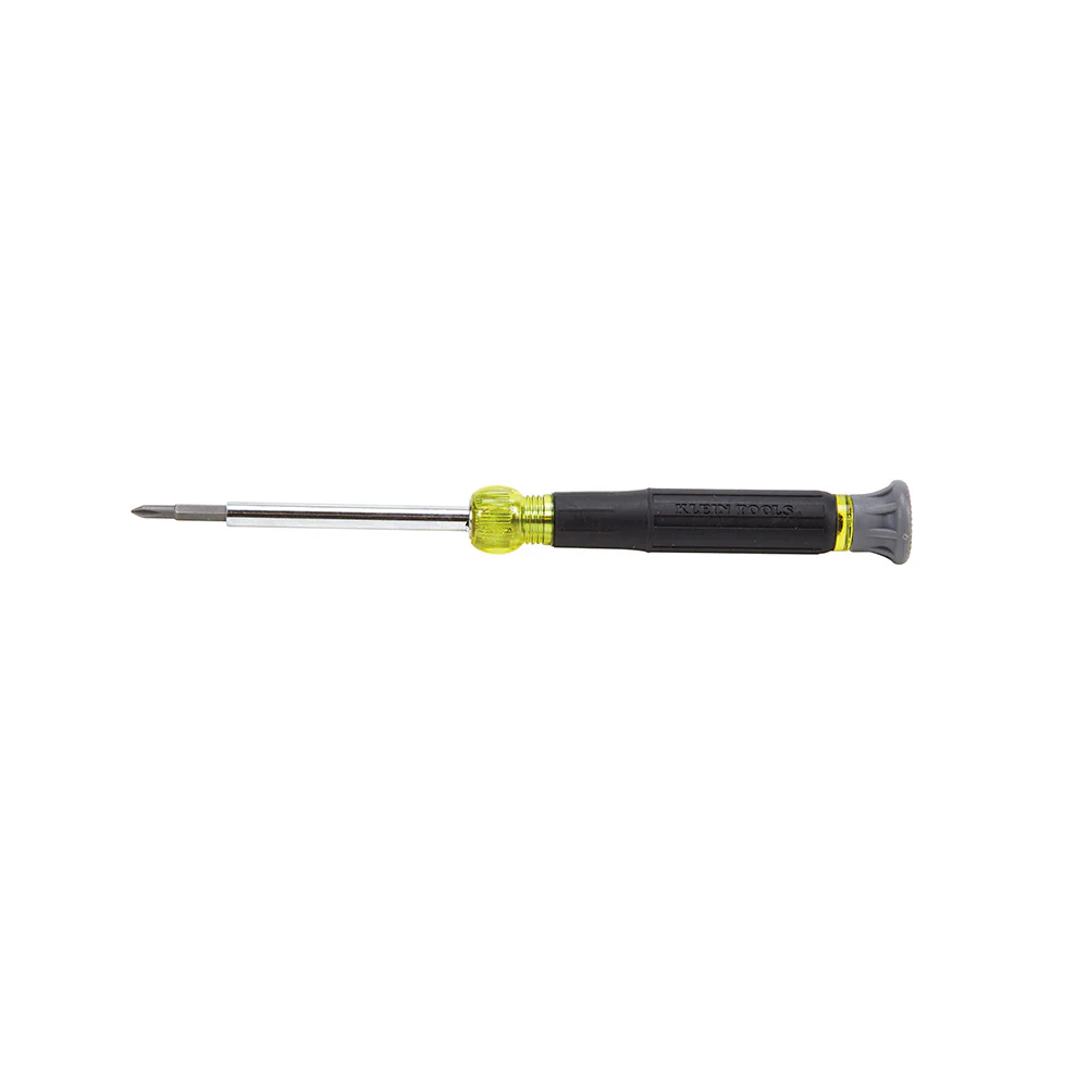 Klein Tools 32581 Multi-Bit Electronics Screwdriver, 4-in-1, Phillips, Slotted Bits - Mactool Shop