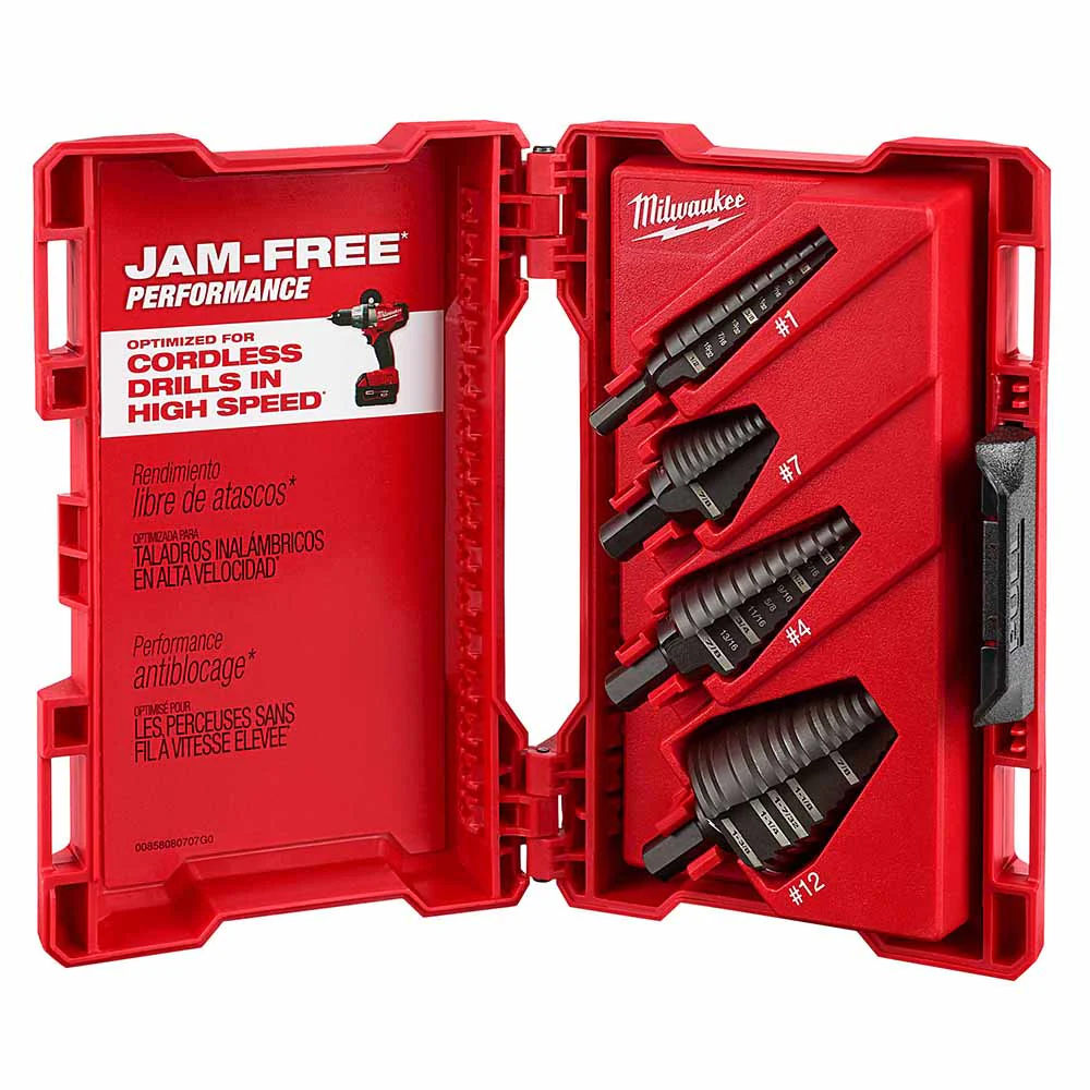Milwaukee 48-89-9223 Milwaukee 4pc Set (#1, #4, #7, #12) - Mactool Shop