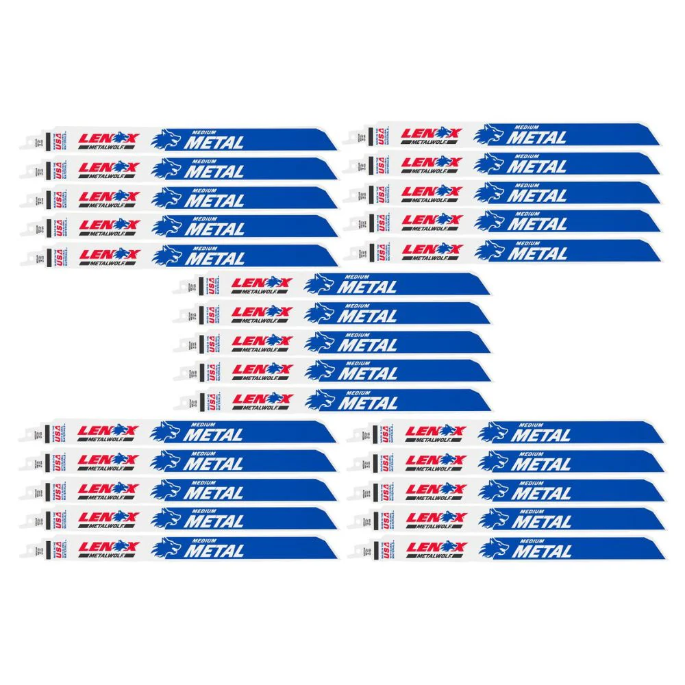 Lenox 20191B12118R METALWOLF 12 in. 18 TPI WAVE EDGE Reciprocating Saw Blade (25 PK) - Mactool Shop