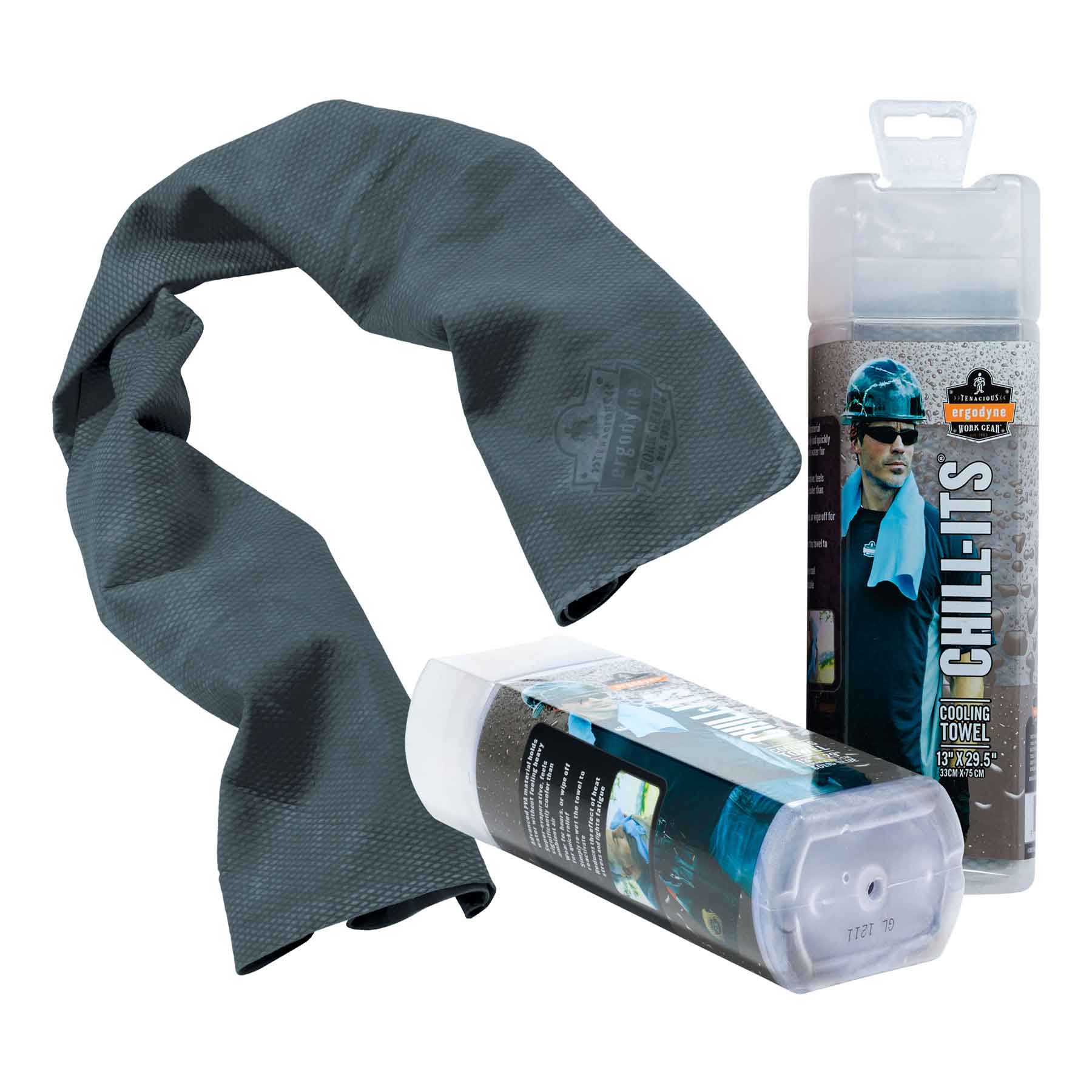 Ergodyne 12438 Chill-Its 6602 Evaporative Cooling Towel, Gray - Mactool Shop