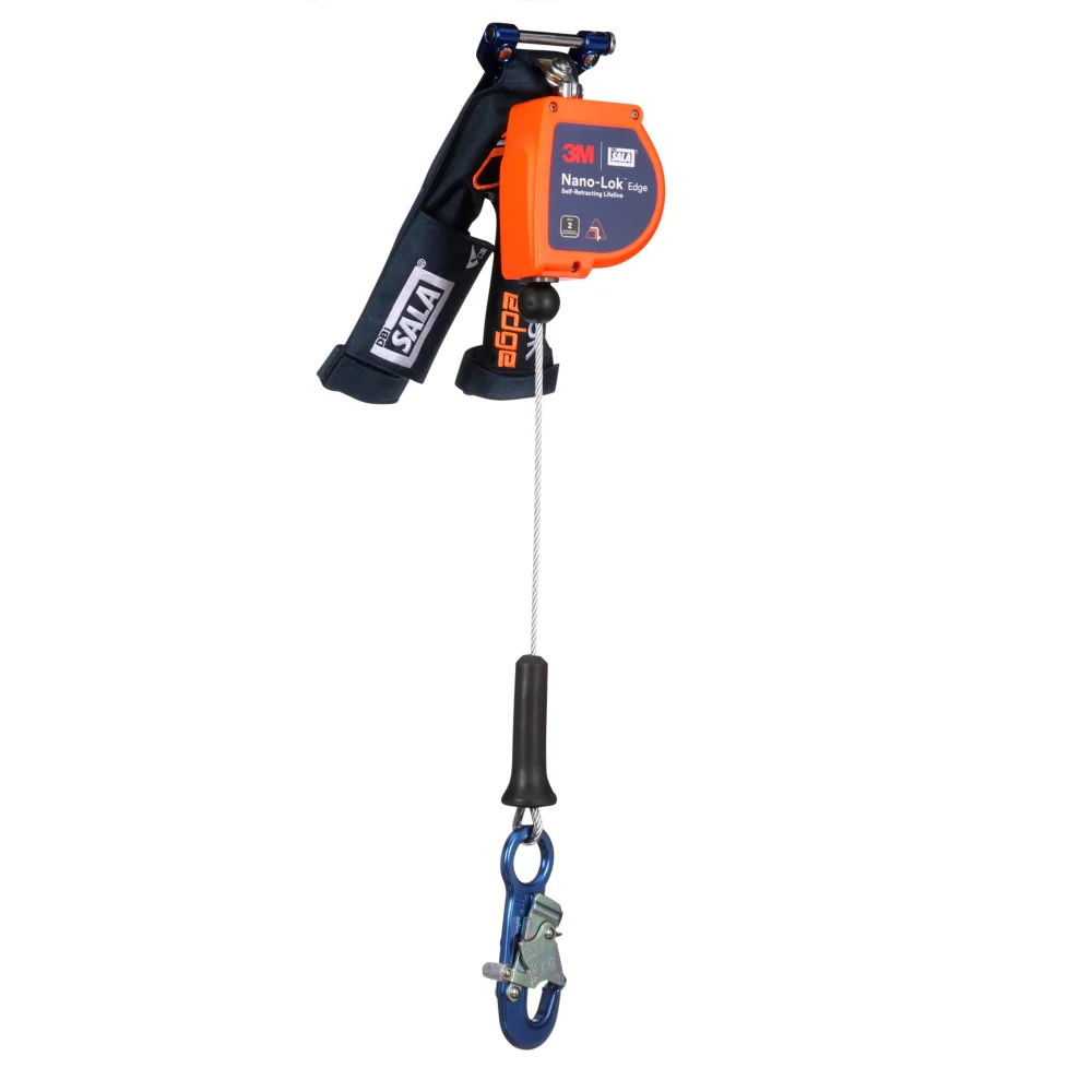 DBI Sala 3500295 Nano-Lok Edge Self-Retracting Lifeline with Quick Connect, Cable, Aluminum Snap Hook, 8', Class 2 - Mactool Shop