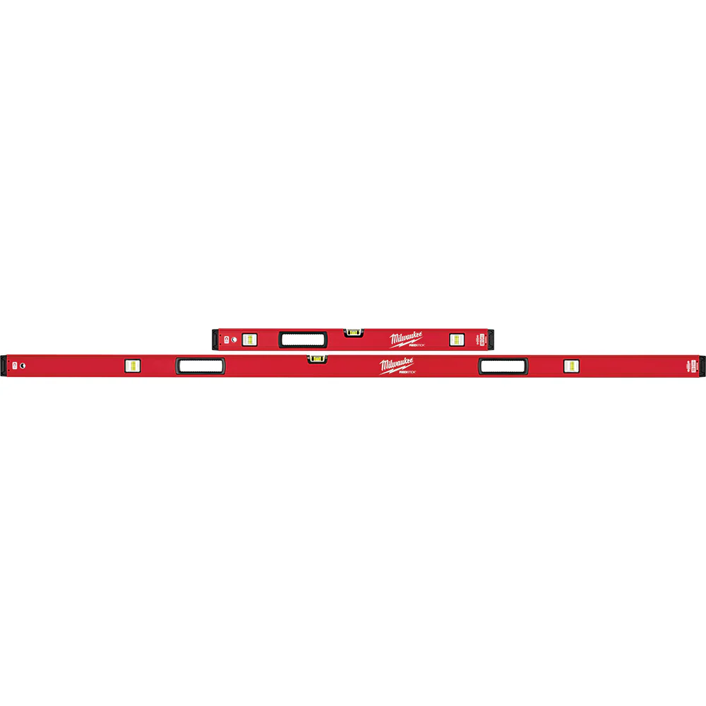 Milwaukee MLBXJBM 78”/32” REDSTICK Magnetic Box Level Jamb Set - Mactool Shop