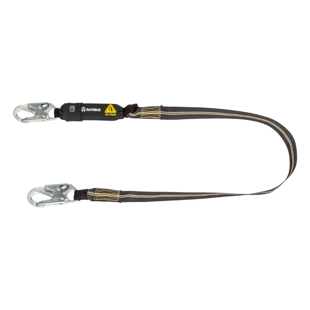 Safewaze 020-2045 Arc Flash 6' Energy Absorbing Lanyard: Aramid, Snap Hook - Mactool Shop