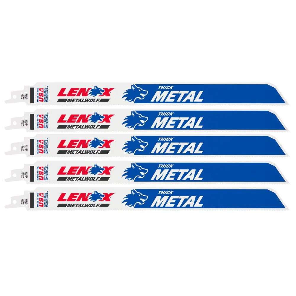 Lenox 2018412114R METALWOLF 12 in. 14 TPI WAVE EDGE Reciprocating Saw Blade (5 PK) - Mactool Shop