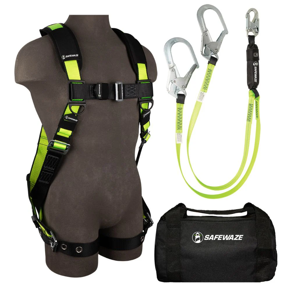 Safewaze FS139-DL-2X PRO Bag Combo: FS185-2X Harness, FS566 Lanyard, FS8125 Bag, 2X - Mactool Shop