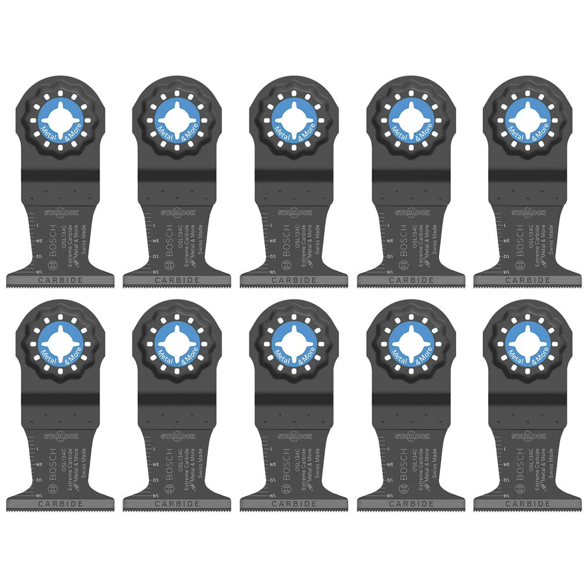 Bosch OSL134C-10 1-3/4 In. Starlock Carbide Plunge Cut Blade 10 pk. - Mactool Shop