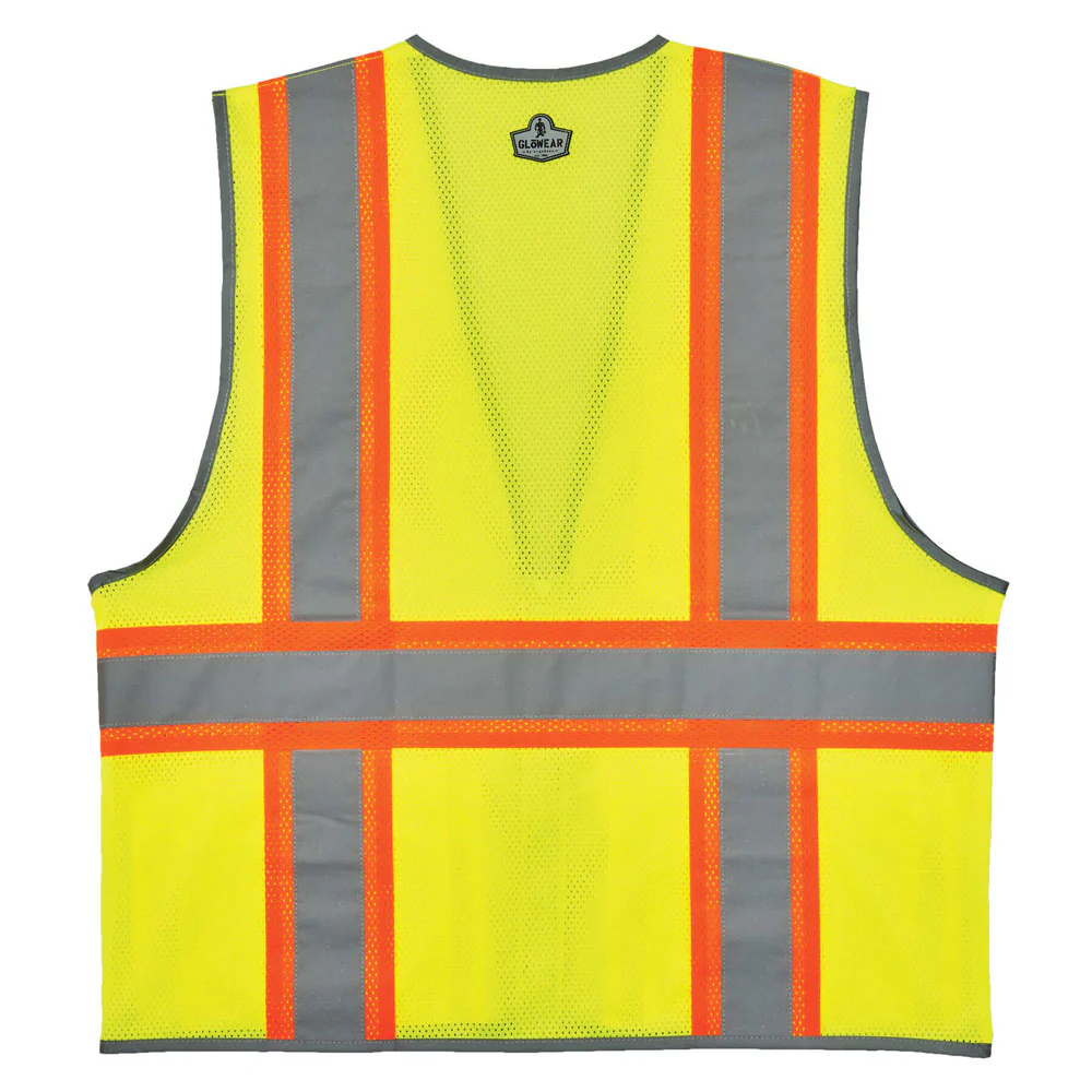 Ergodyne 24147 GloWear 8246Z Type R Class 2 Two-Tone Mesh Vest Reflective Banding, 2XL/3XL, HV Lime - Mactool Shop