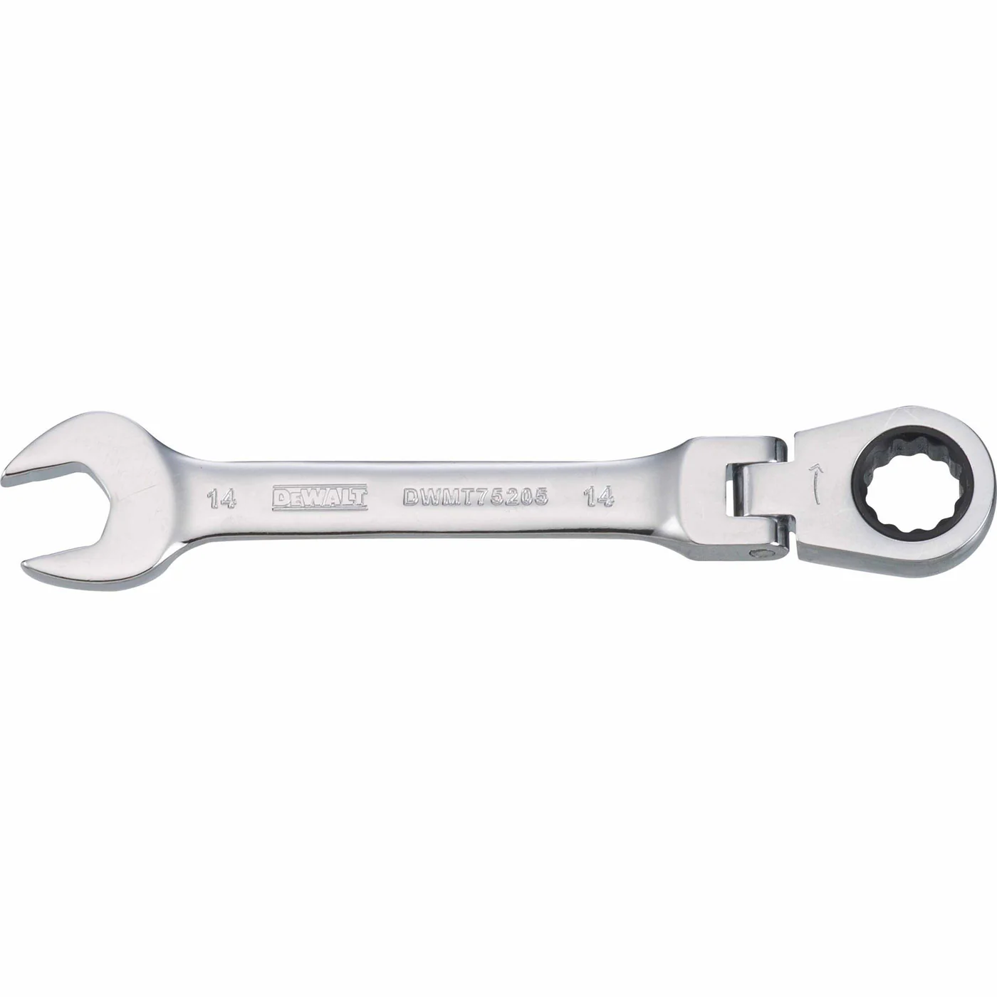 Dewalt DWMT75205OSP Mechanics Flat Head Ratcheting Combination Wrench 14 MM - Mactool Shop