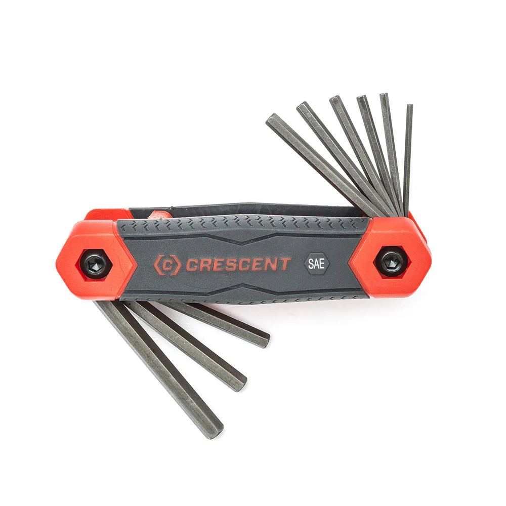 Crescent CHKFSAE9 9 Pc. Folding SAE Hex Dual Material Key Set - Mactool Shop
