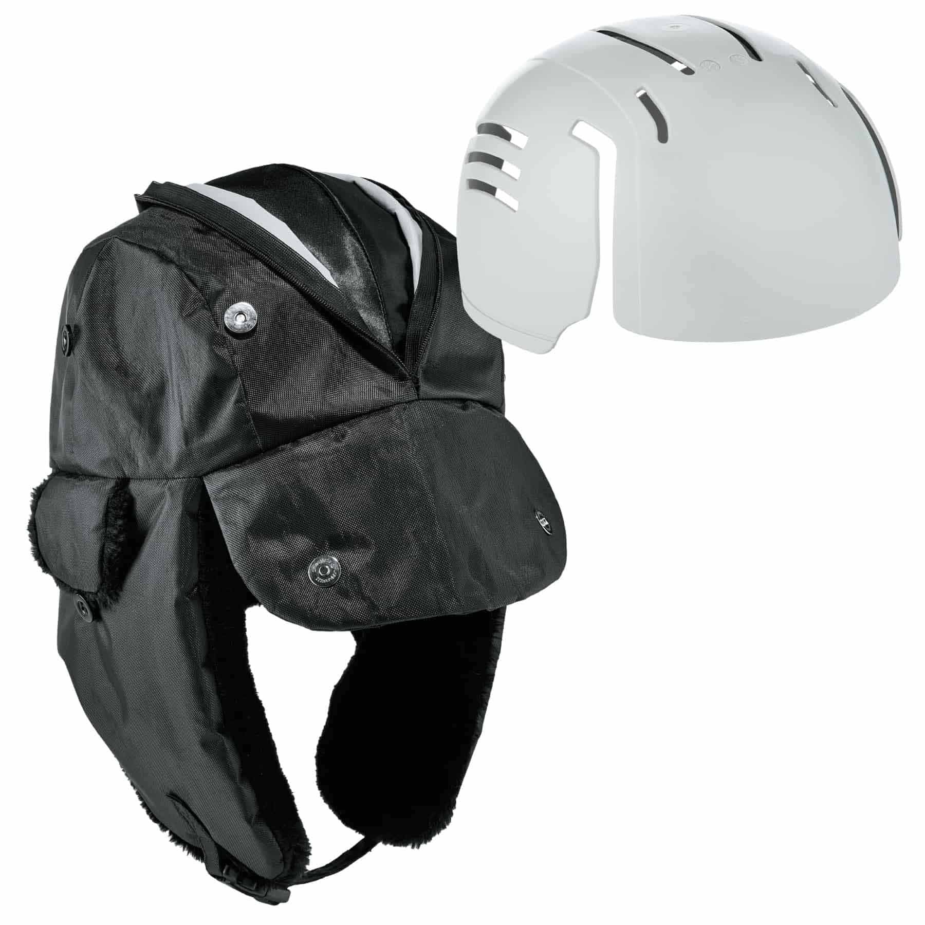 Ergodyne 16899 6802ZI L/XL Kit Black Zipper Trapper Hat + Universal Bump Cap - Mactool Shop