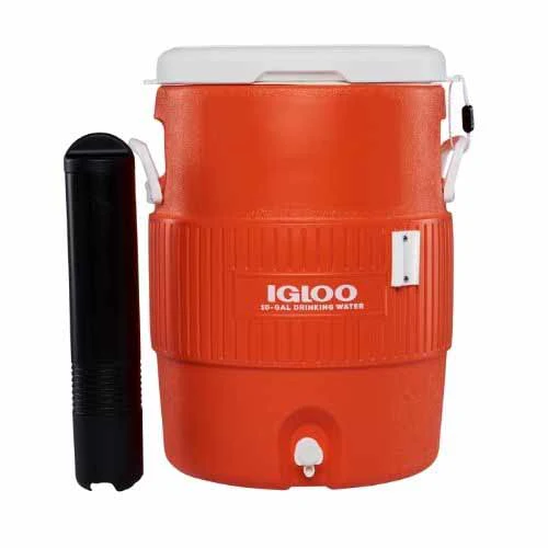 Igloo 00042021 10 Gallon Orange Seat Top Water Cooler Jug, Includes Cup Dispenser (4900787) - Mactool Shop