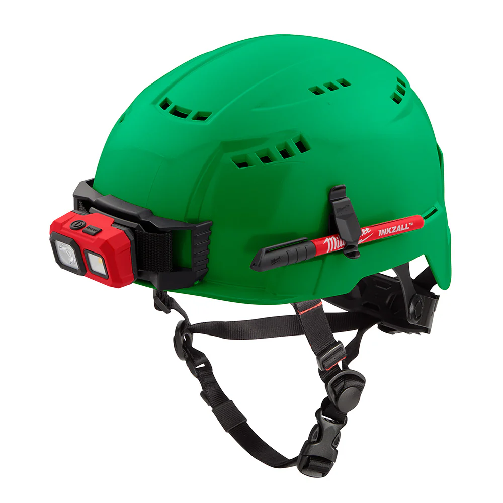 Milwaukee 48-73-1306 BOLT Green Safety Helmet (USA) - Type 2, Class C, Vented - Mactool Shop