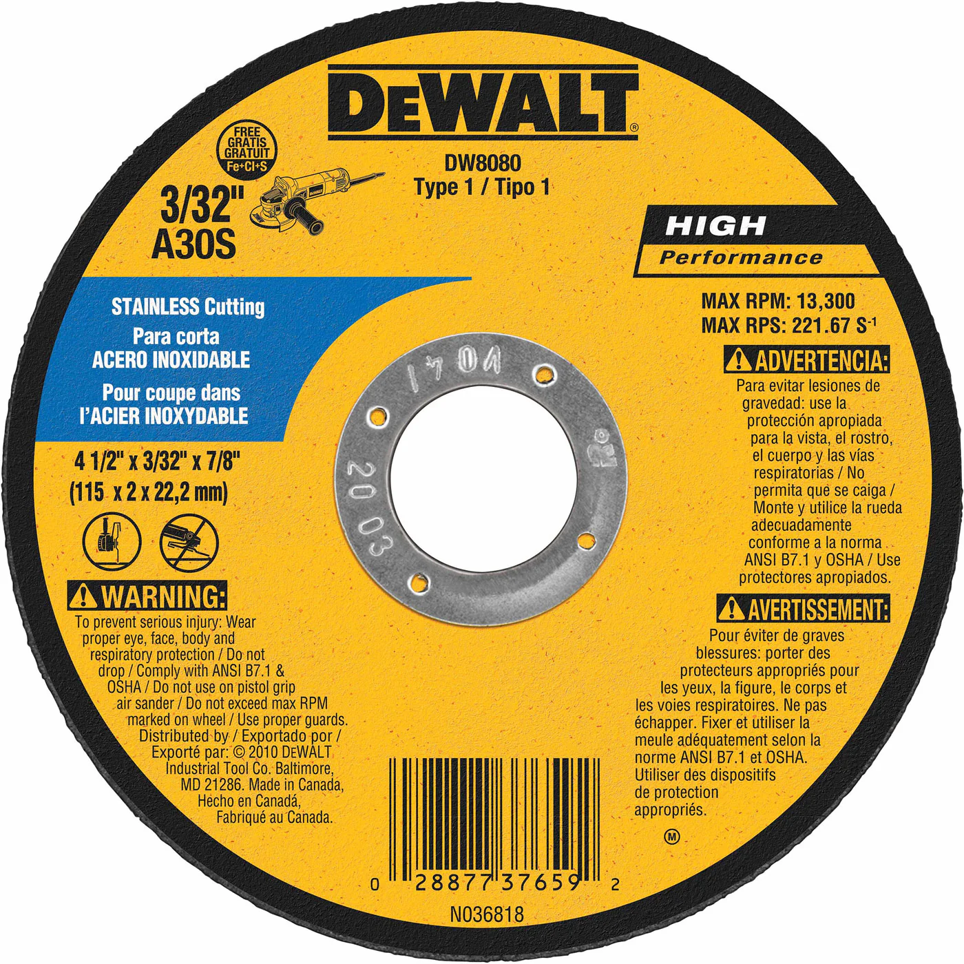 DeWalt DW8080 4-1/2