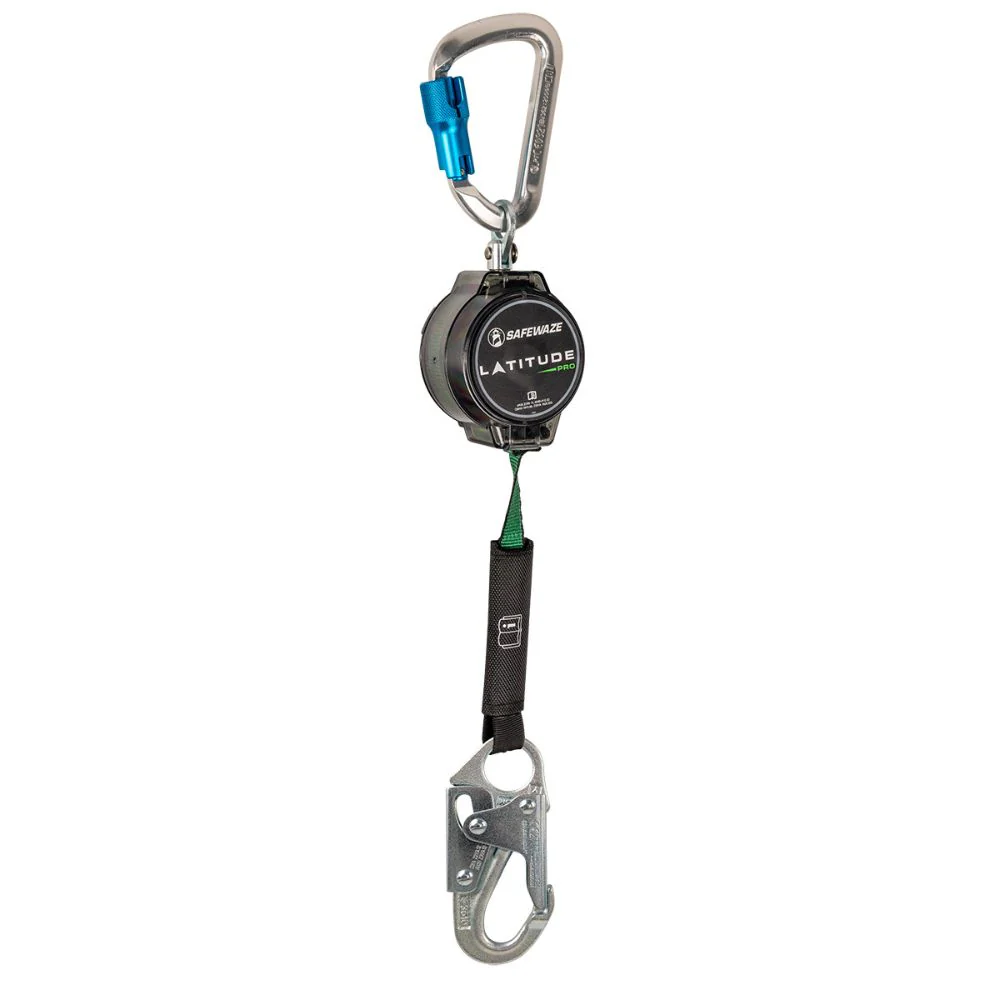 Safewaze 018-5012 Latitude Pro 7' Single Web SRL: Alu Carabiner, Snap Hook - Mactool Shop