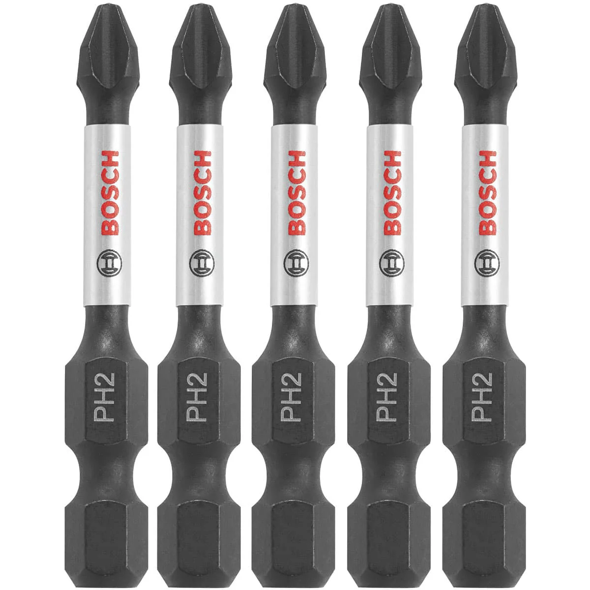 Bosch ITPH2205 5 pc. Impact Tough 2 In. Phillips #2 Power Bits - Mactool Shop