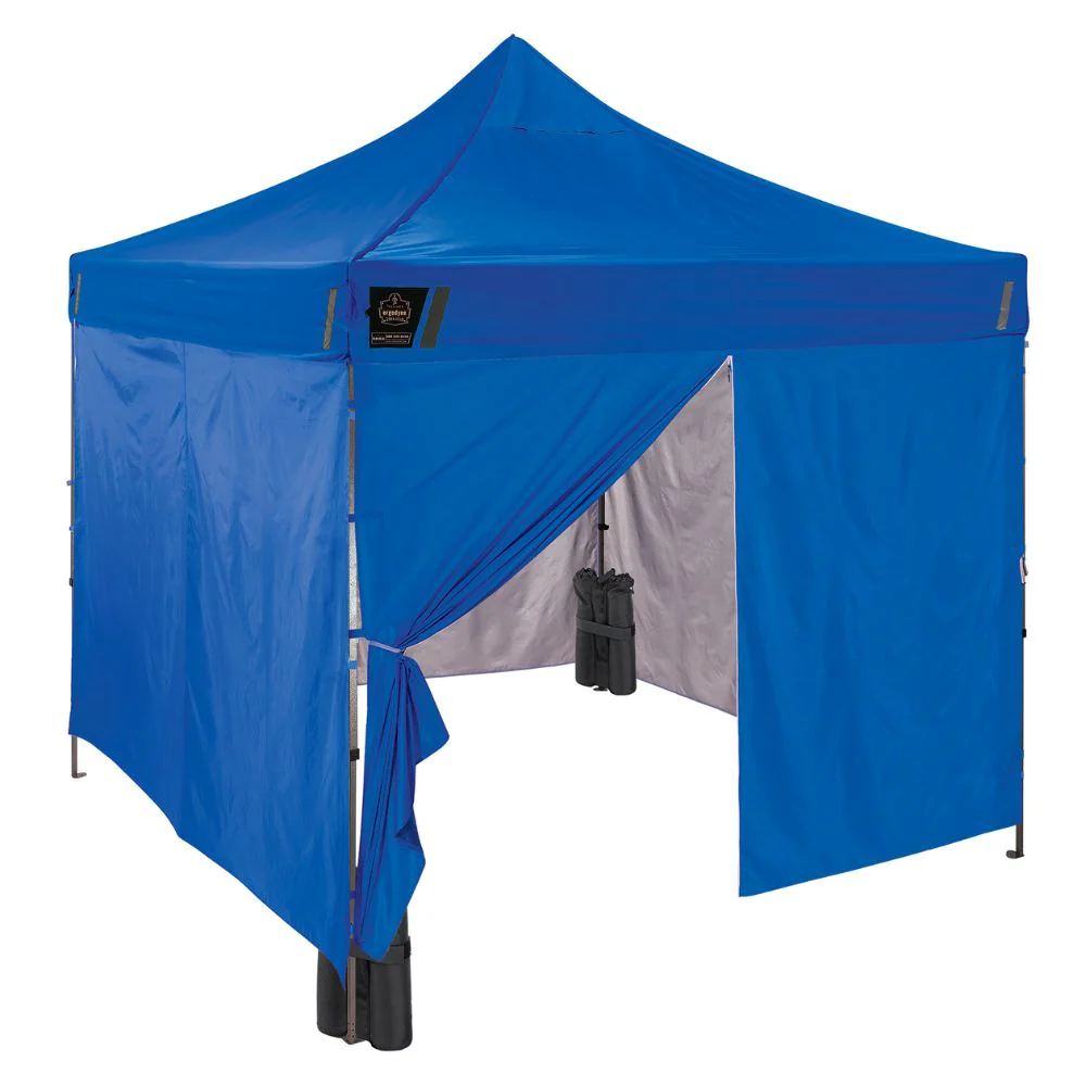 Ergodyne 12977 #6053 Single Blue Enclosed Pop-Up Tent Kit - 10ft x 10ft - Mactool Shop