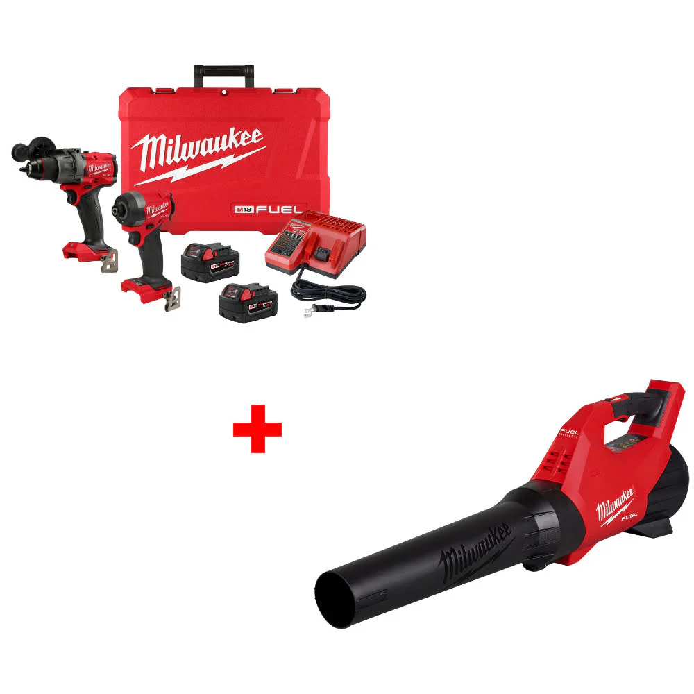 Milwaukee 3697-22 M18 FUEL 2-Tool Combo Kit W/ FREE 3017-20 M18 FUEL Blower - Mactool Shop