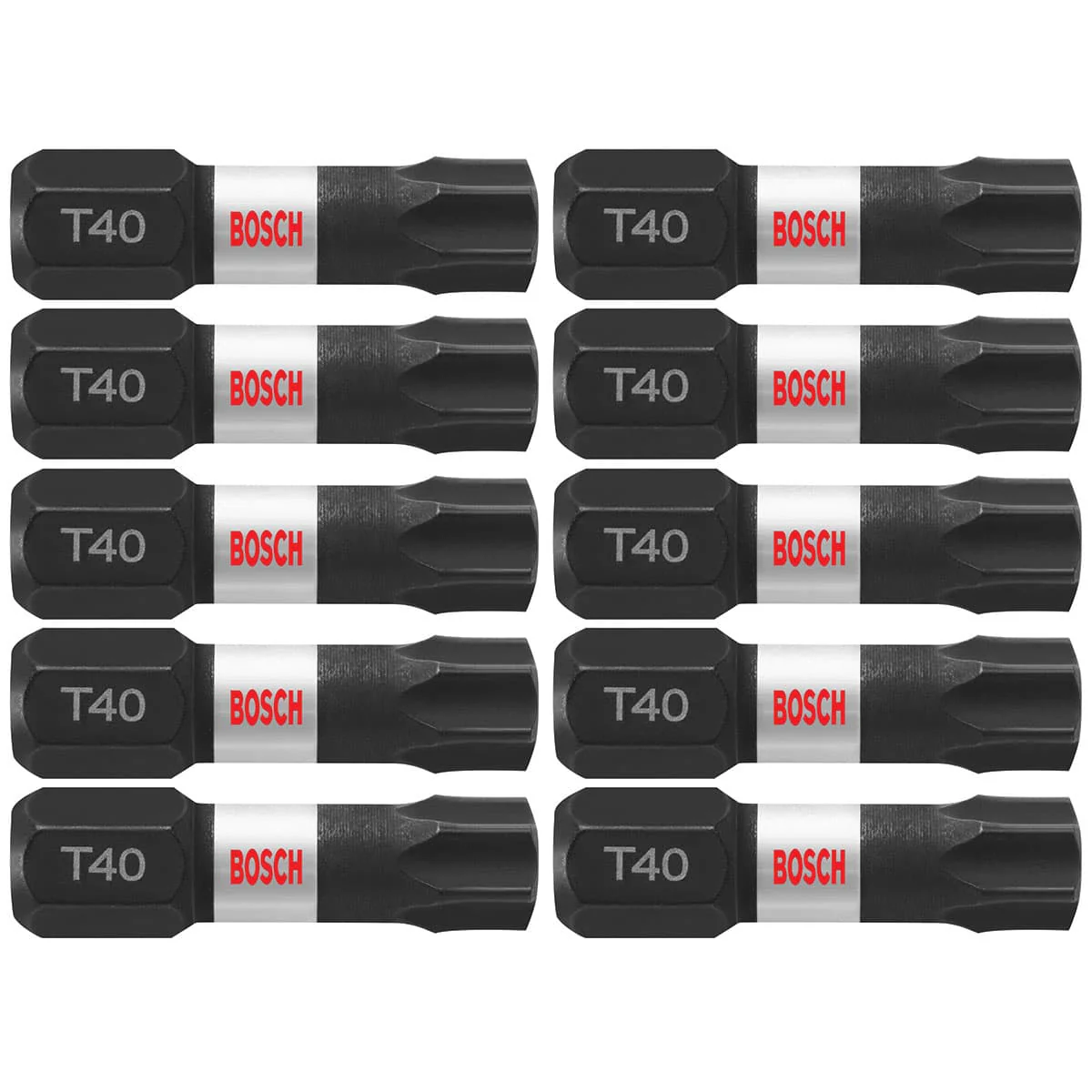 Bosch ITT401B 10 pc. Impact Tough 1 In. Torx #40 Insert Bits (Bulk Pack) - Mactool Shop