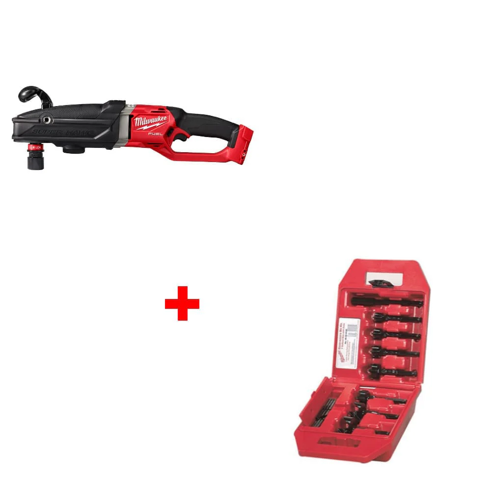 Milwaukee 2811-20 M18 FUEL Right Angle Drill w/ FREE 49-22-0130 7Pc Bit Kit - Mactool Shop