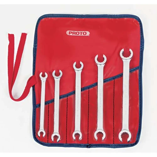 Proto J3700MT 5 Pc. Metric Double End Flare Nut Wrench Set - 12 Point - Mactool Shop